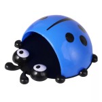 Toothbrush and toothpaste holder, ladybug, blue color